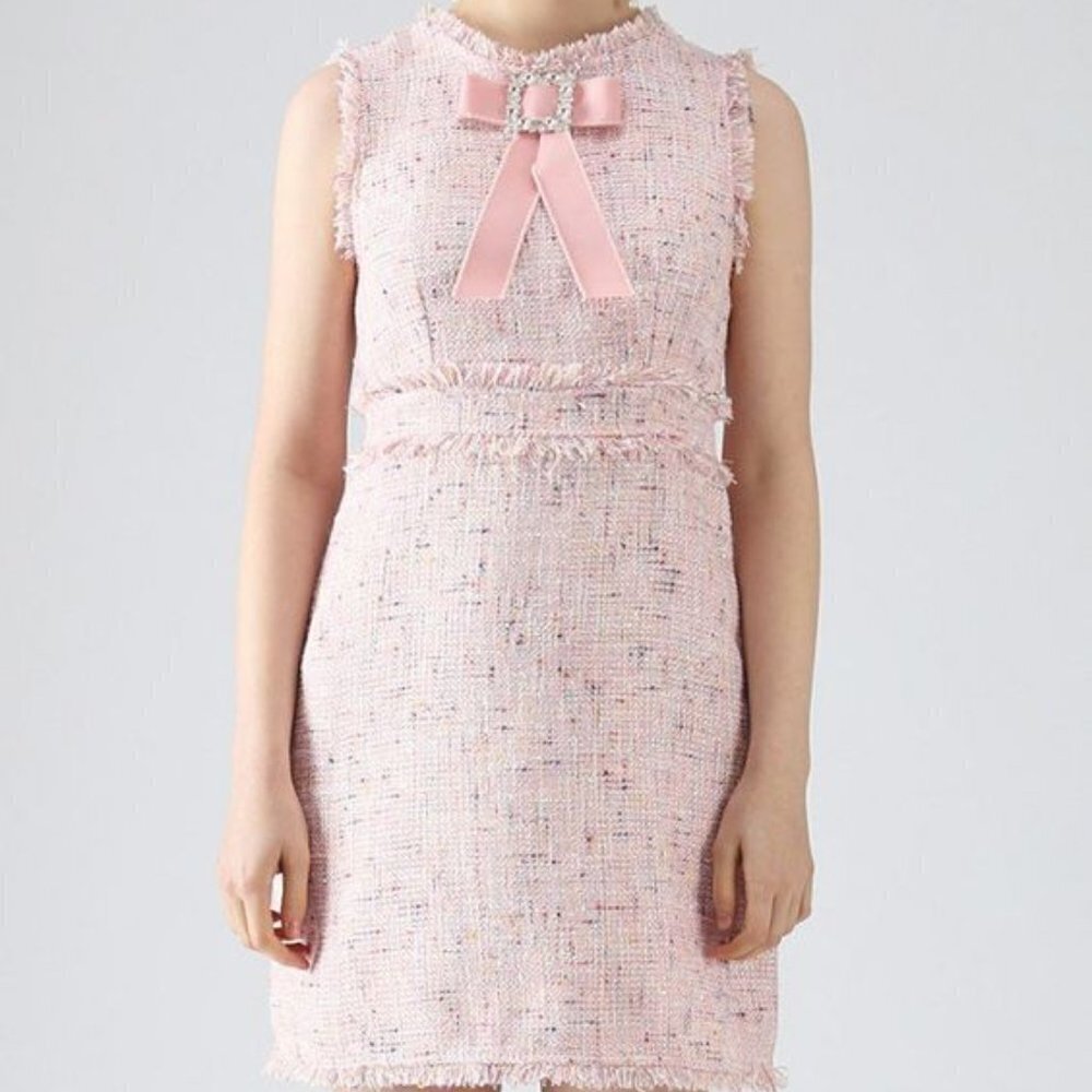 ChicWish Tweed Sleeveless Sheath Dress